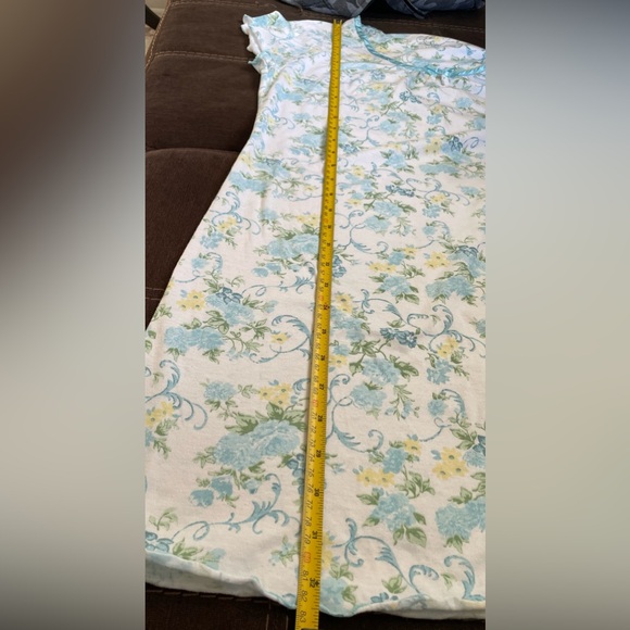 Kathryn Elegant Floral Dress pijama vintage with Blue Flowers Size L - Picture 8 of 8